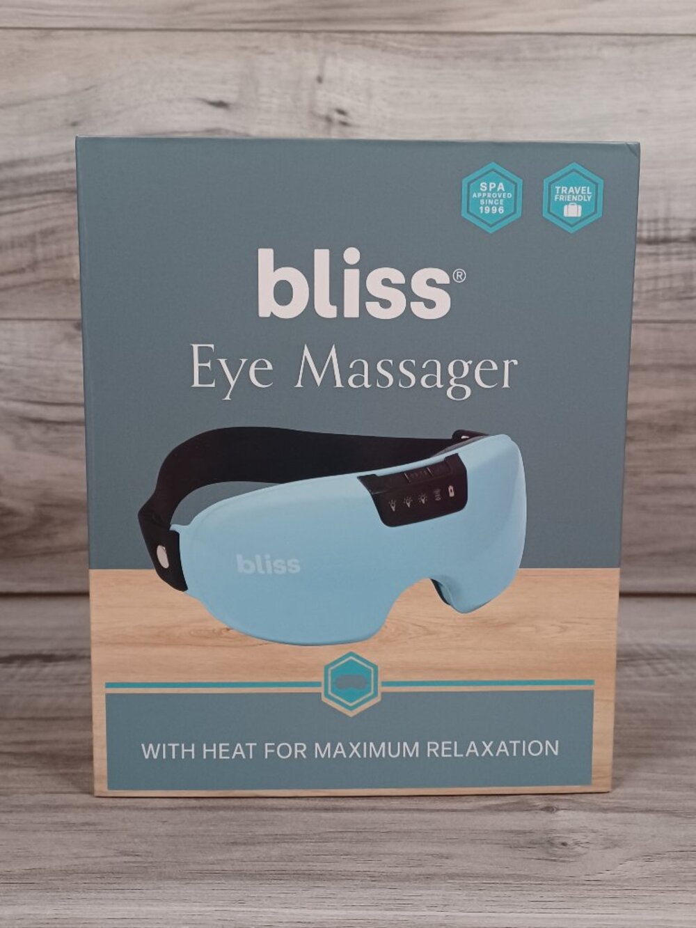 New Bliss Eye Massager w/ Heat Turquoise Color Spa To Go For Relaxation